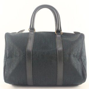 Dior Navy Embossed Nubuck Boston Bag 1D713K